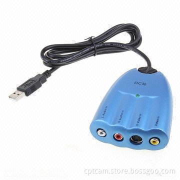 USB Video Capture Cards with DC90 DVD Video Audio Grabber, DVR Video Card, Support Mac OS 10.2-10.5